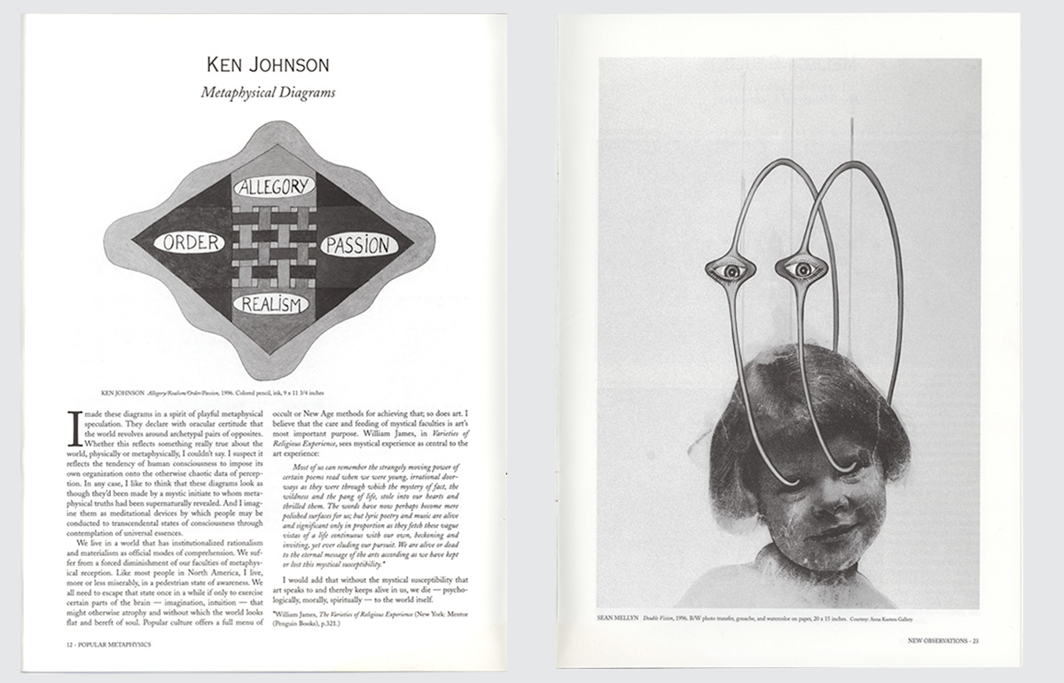 inside spread of new observations with work by ken johnson and sean mellyn