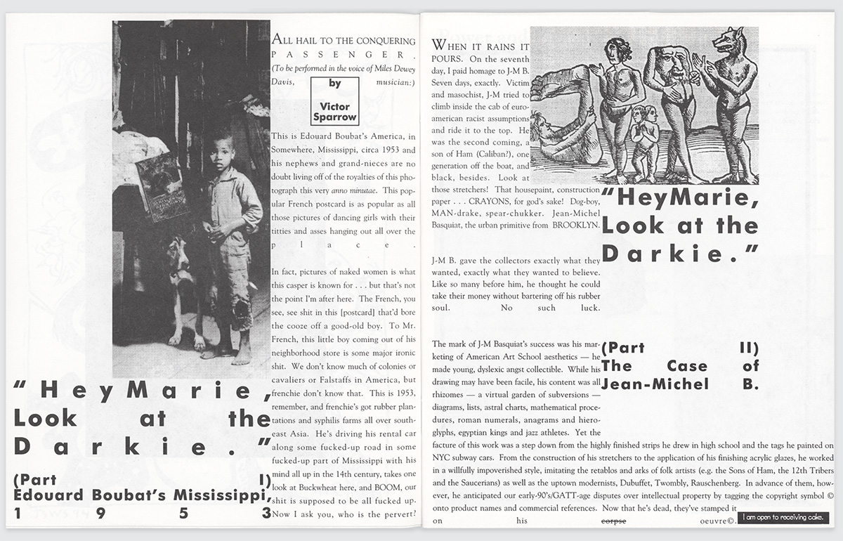 inside spread showing work by victor sparrow